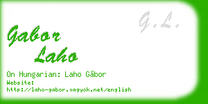 gabor laho business card